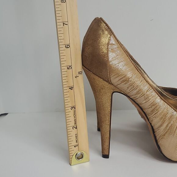 Vince Camuto VC Moda Golden Bronze Heels Women 6B Gold Sparkle Pumps - Picture 9 of 14